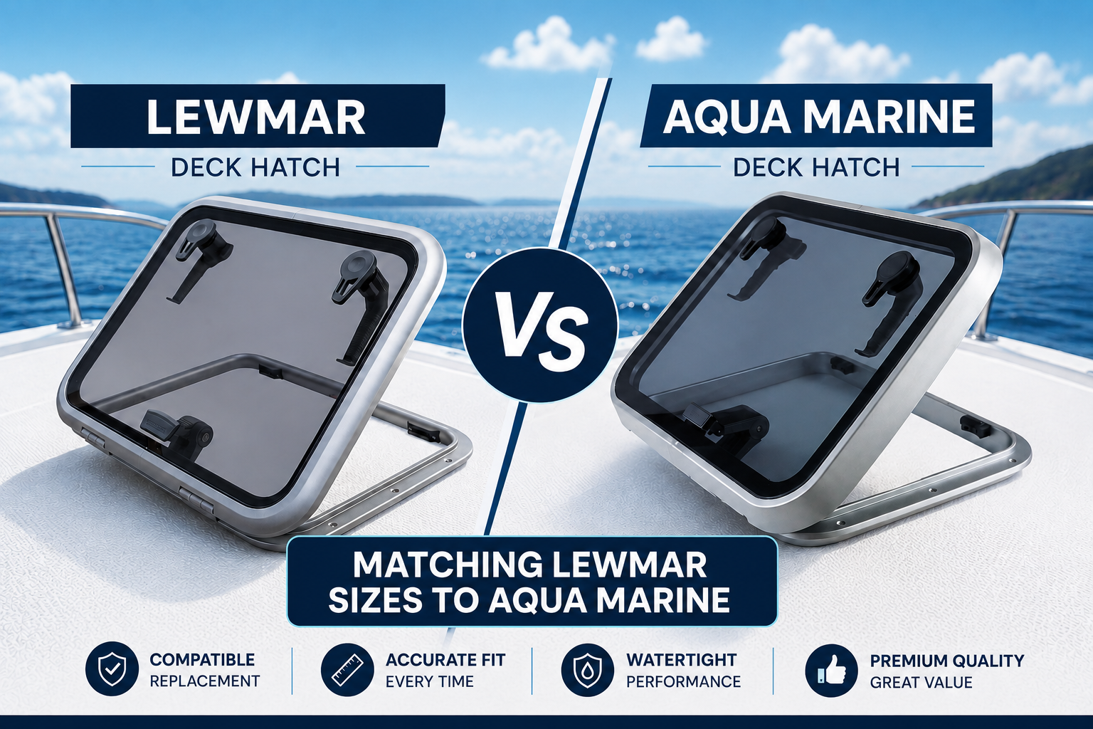 Lewmar Deck hatches 30,50,60 sizes=